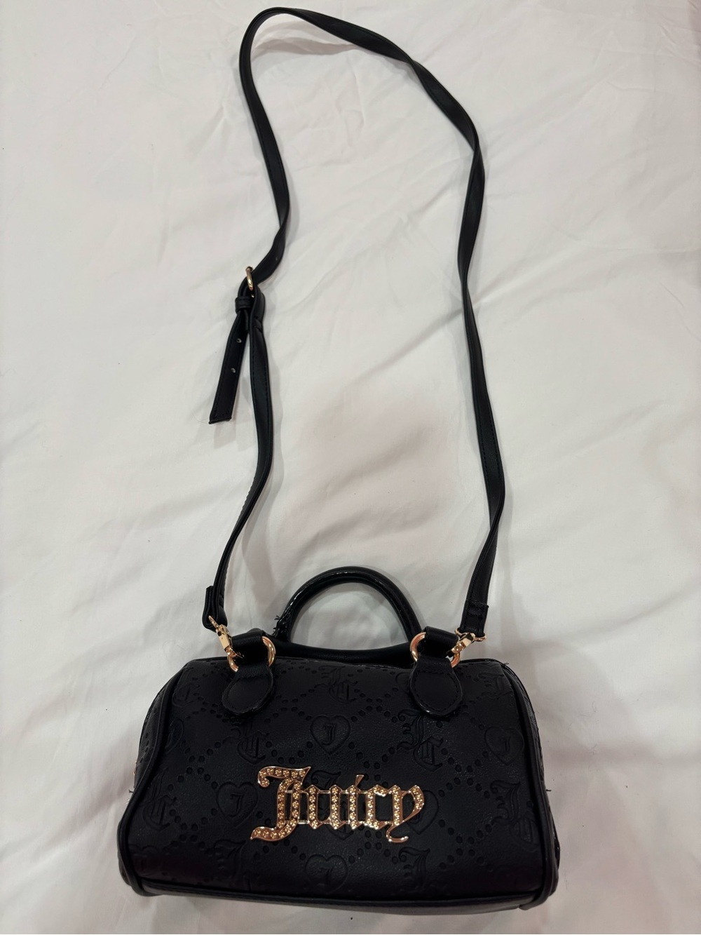 Juicy Couture Black Crossbody Bag with Gold Logo